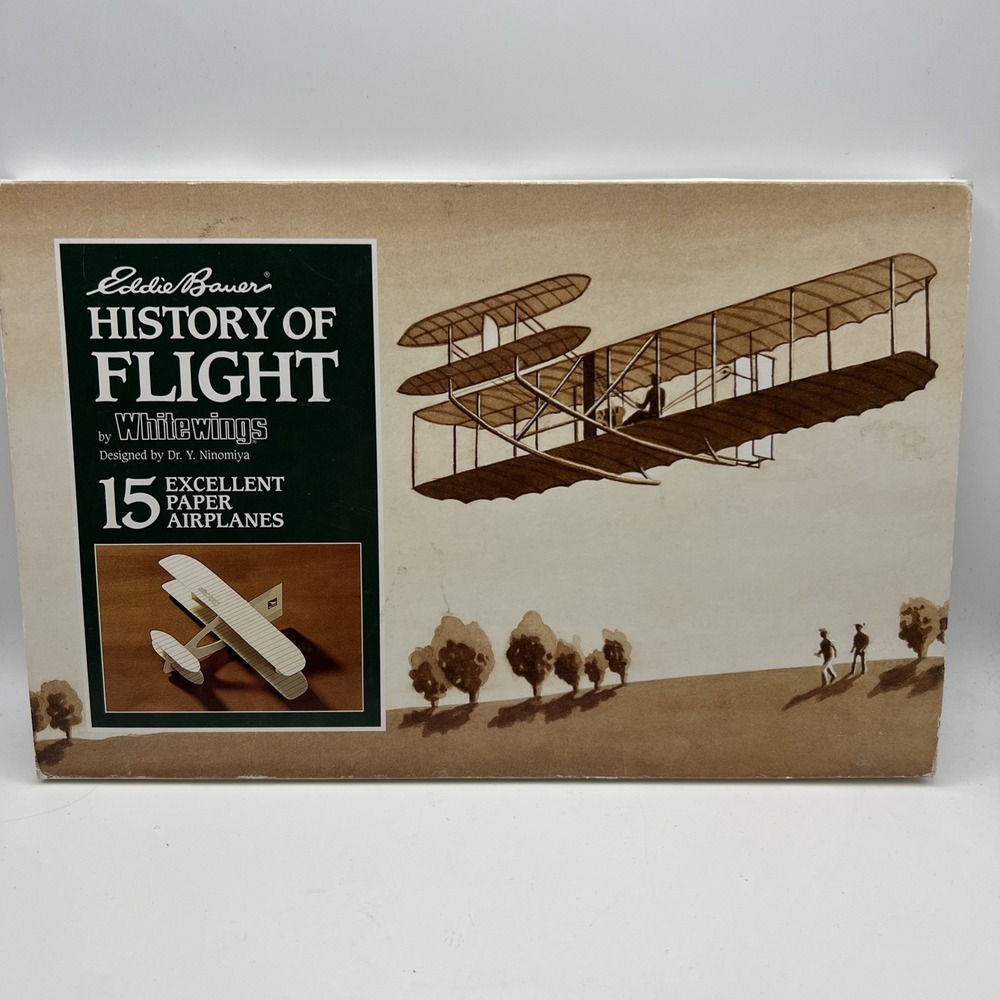 Eddie Bauer History of Flight Whitewings 15 Excellent Paper Airplanes kit NEW